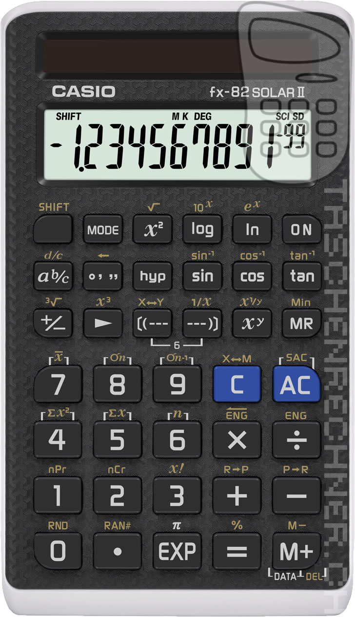 CASIO Calculatrice de poche FX-82Solar II