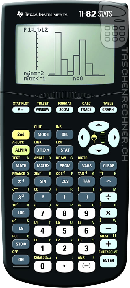 TI82 STATS Texas Instruments Grafikrechner Grafik-Taschenrechner
