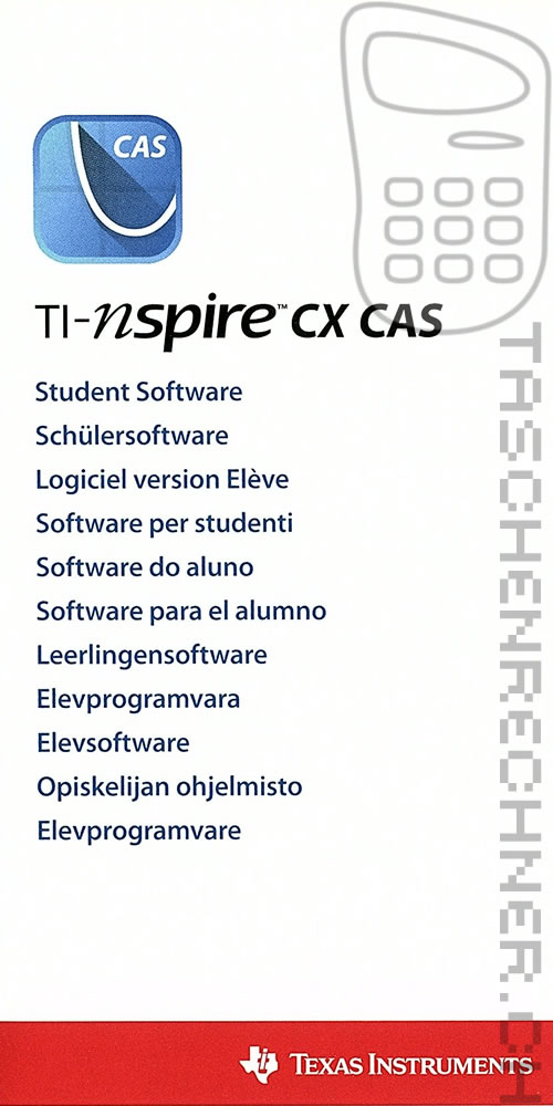 TINspire CX CAS Student Software v5.4 once activatable license (ESD